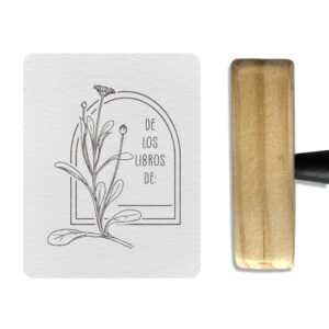Sello: Exlibris Flor en Ventana