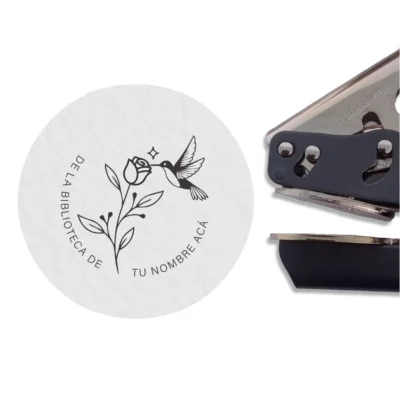Sello Seco Exlibris Colibrí para personalizar