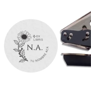Sello Seco Exlibris Girasol para personalizar