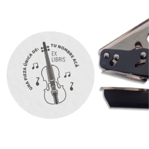 Sello Seco Exlibris Violín para personalizar